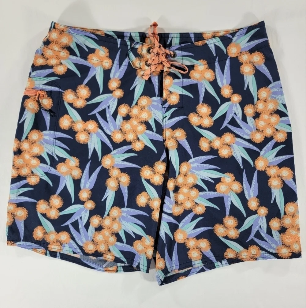 PATAGONIA Stretch Planing Pocket Boardshort Swim Sport Shorts Floral Womens 6 - Picture 1 of 13